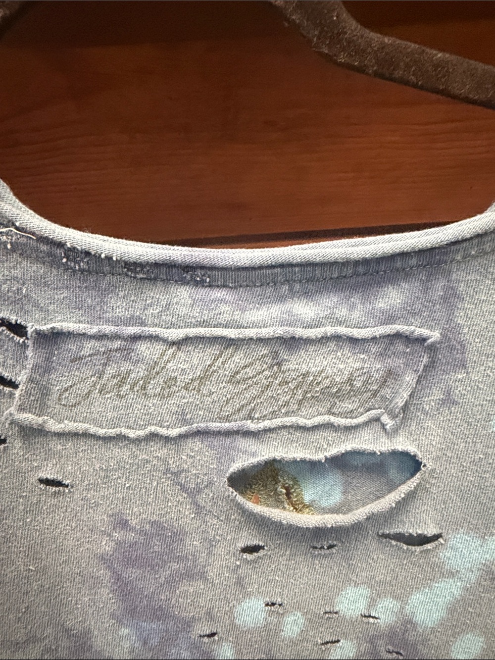 Jaded Gypsy Blue Tie-Dye Star Pocket Tee - Picture 5 of 5